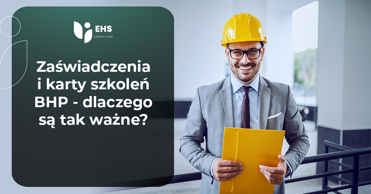 Zaświadczenia i karty szkoleń BHP jako potwierdzenie odbytego szkolenia
